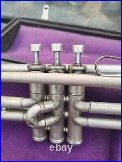Vintage Silver Farny Trumpet With Carrying Case