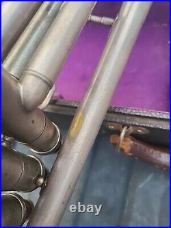 Vintage Silver Farny Trumpet With Carrying Case