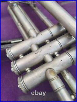 Vintage Silver Farny Trumpet With Carrying Case