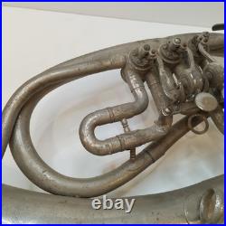 Vintage TULA Soviet Oval Alto Horn Eb Rare Rotary Valves USSR Brass Music