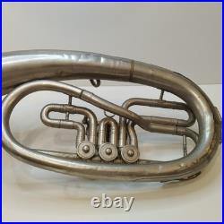 Vintage TULA Soviet Oval Alto Horn Eb Rare Rotary Valves USSR Brass Music