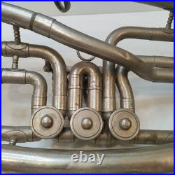 Vintage TULA Soviet Oval Alto Horn Eb Rare Rotary Valves USSR Brass Music