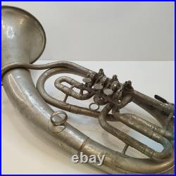 Vintage TULA Soviet Oval Alto Horn Eb Rare Rotary Valves USSR Brass Music