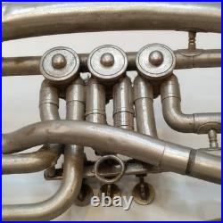 Vintage TULA Soviet Oval Alto Horn Eb Rare Rotary Valves USSR Brass Music