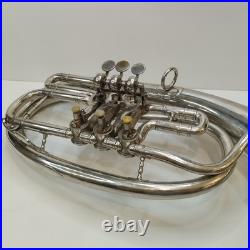 Vintage USSR Alto Horn Eb Saxhorn Soviet Brass Instrument Rare