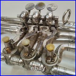 Vintage USSR Alto Horn Eb Saxhorn Soviet Brass Instrument Rare