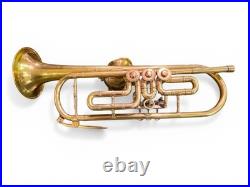 Vintage USSR Trumpet KZRA Kiev 1960s Soviet Military Brass Instrument with Case