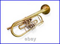 Vintage USSR Trumpet KZRA Kiev 1960s Soviet Military Brass Instrument with Case