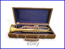 Vintage USSR Trumpet KZRA Kiev 1960s Soviet Military Brass Instrument with Case