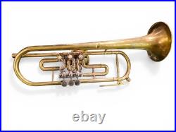 Vintage USSR Trumpet KZRA Kiev 1960s Soviet Military Brass Instrument with Case