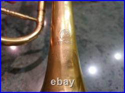 Vintage USSR Trumpet KZRA Kiev 1960s Soviet Military Brass Instrument with Case