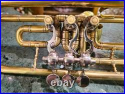 Vintage USSR Trumpet KZRA Kiev 1960s Soviet Military Brass Instrument with Case