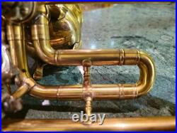 Vintage USSR Trumpet KZRA Kiev 1960s Soviet Military Brass Instrument with Case