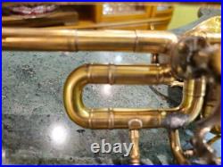Vintage USSR Trumpet KZRA Kiev 1960s Soviet Military Brass Instrument with Case