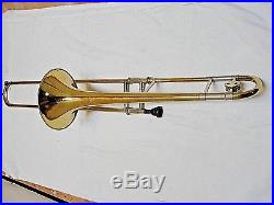 Vintage VINCENT Bach Stradivarius Model 42 Trombone ELKHART, IN. USA WithCASE