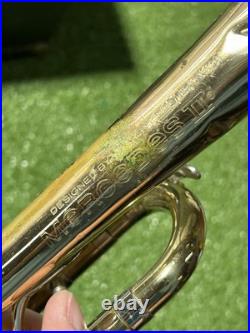 Vintage Vincent Bach Mercedes II Brass Trumpet withBach 7c Mouthpiece & Case Read