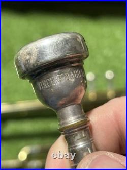 Vintage Vincent Bach Mercedes II Brass Trumpet withBach 7c Mouthpiece & Case Read
