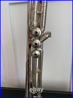 Vintage Vincent Bach Mercedes Silver Trumpet With Hardshell Case FREE SHIPPING