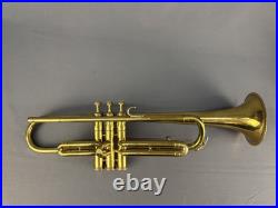 Vtg 1910s Brass Stencil Trumpet, Buescher True Tone Mother of Pearl, American