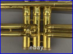 Vtg 1910s Brass Stencil Trumpet, Buescher True Tone Mother of Pearl, American