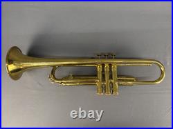 Vtg 1910s Brass Stencil Trumpet, Buescher True Tone Mother of Pearl, American