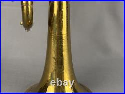 Vtg 1910s Brass Stencil Trumpet, Buescher True Tone Mother of Pearl, American