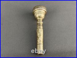 Vtg 1910s Brass Stencil Trumpet, Buescher True Tone Mother of Pearl, American