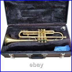 Vtg Olds Ambassador Bb Trumpet Gold Brass with Mouthpiece and Hard Case