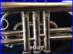 Vtg Selmer Bundy Designed by Vincent Bach Trumpet #423484 With7C Mouthpiece & Case