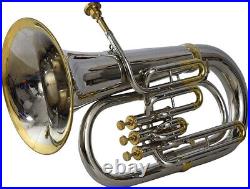 WEEKEND SALE Bb Euphonium Brass 3 Valve Silver plated Musical Instrument