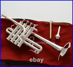 WEIBSTER Professional Piccolo Trumpet With 4 Piston Valve Bb/A WTR-P7