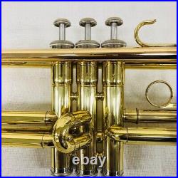 YAMAHA YTR-2321 Gold Trumpet WithHard Case Tested From Japan