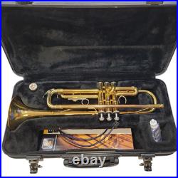 Yamaha Trumpet YTR 200ADII Advantage Gold Brass Trumpet Mouthpiece Book and Case