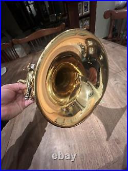 Yamaha YTR200AD student Trumpet used plays well dent on bell see pics
