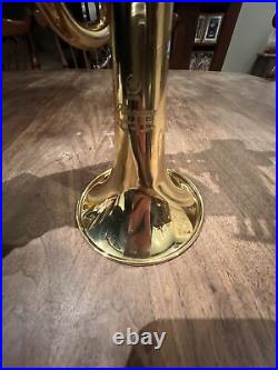 Yamaha YTR200AD student Trumpet used plays well dent on bell see pics