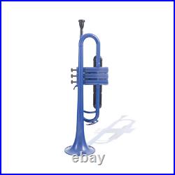 ZO TRUMPET (Matte Blue) High Quality, Stainless Steel Valves withGig Bag